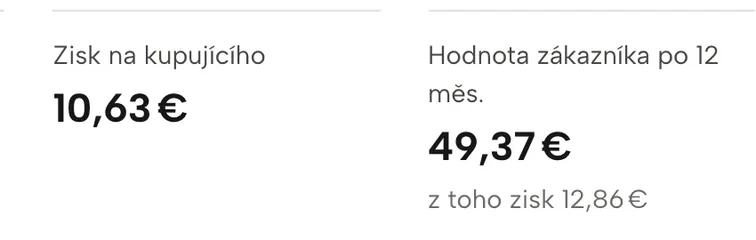 Výřez obrazovky Sellgripu: Zákazníci
