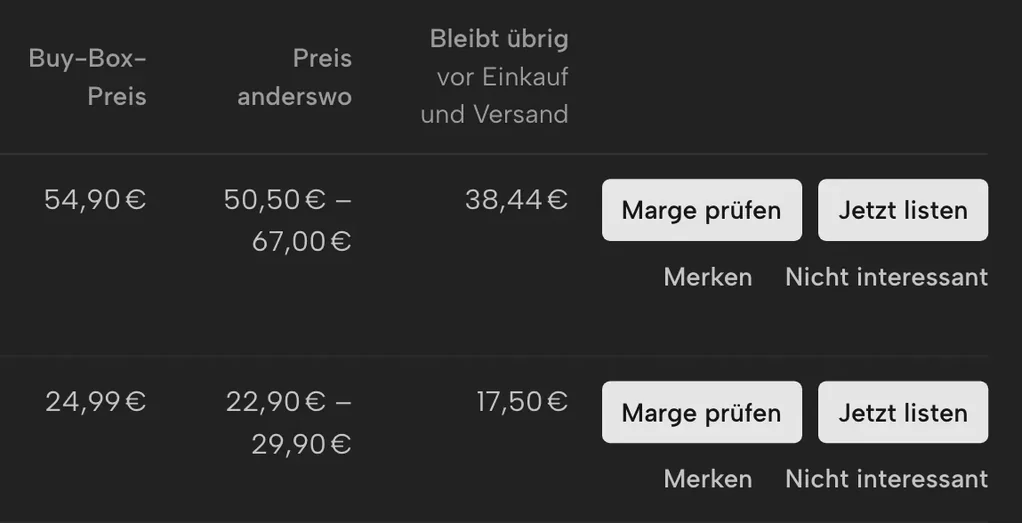 Ausschnitt aus Sellgrip: Chancen