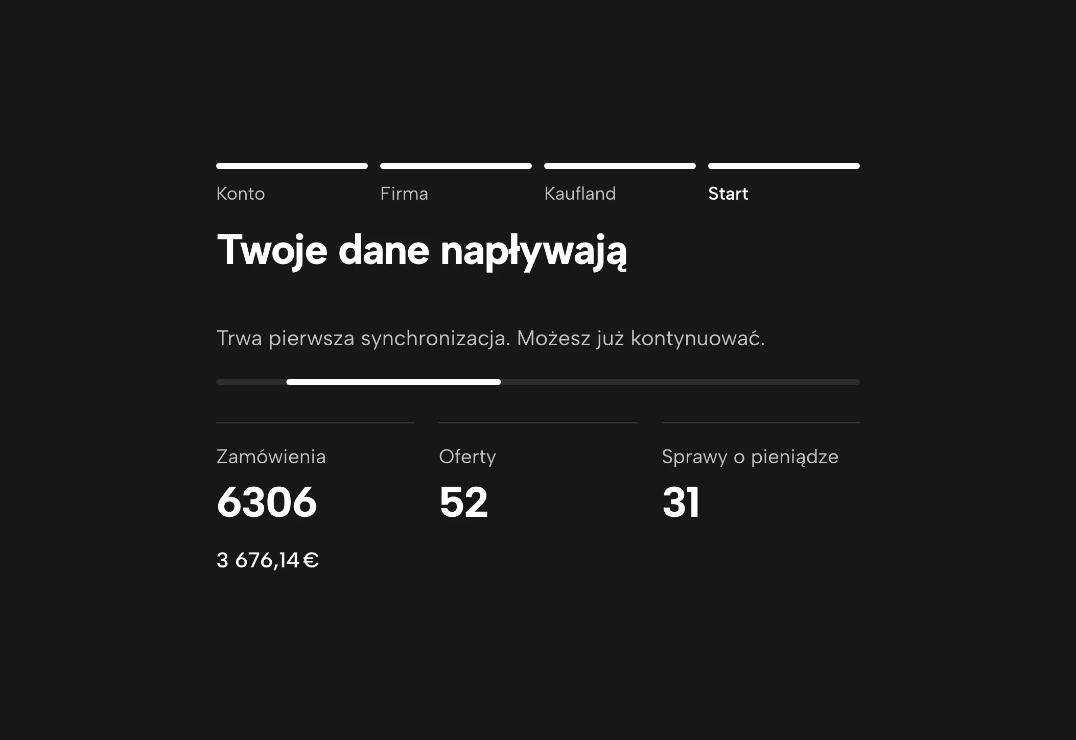 Wczytywanie zamówień i ofert w Sellgripie, z przykładowymi danymi