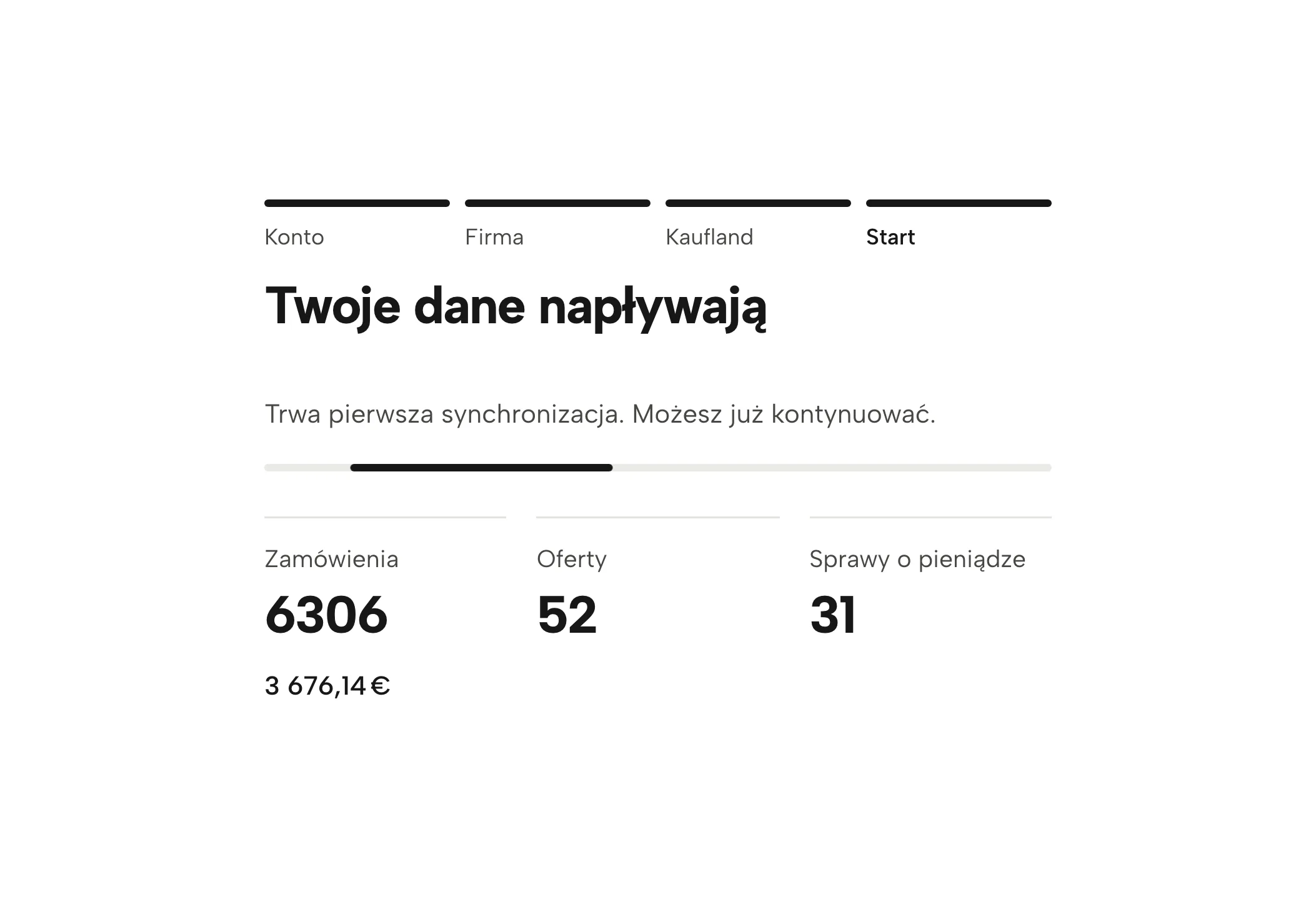 Wczytywanie zamówień i ofert w Sellgripie, z przykładowymi danymi