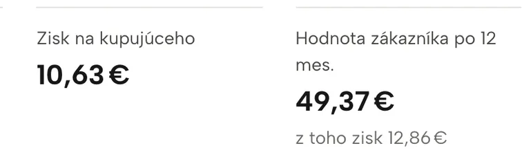 Výrez obrazovky Sellgripu: Zákazníci